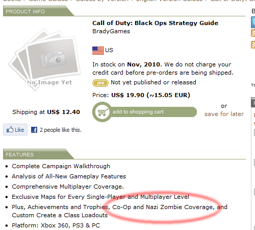 If that wasn't enough, Play-Asia is now listing BradyGames' COD Black Ops 